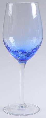 Crackle Blue White Wine