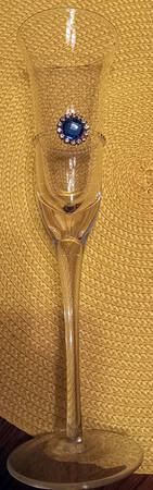 Caroline Blue Jewel Fluted Champagne
