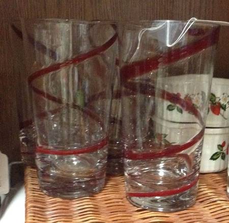 Spiral Line Red Tall Flat Tumbler