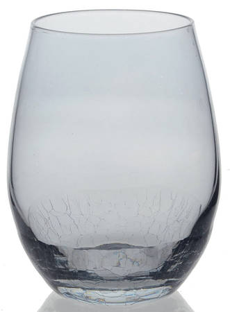Crackle Mist Blue Stemless Wine