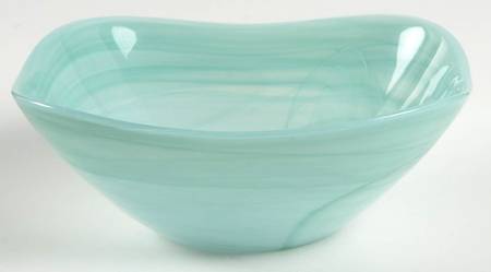 Aqua Alabaster Square Cereal Bowl
