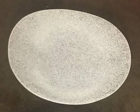 Snow Glass Oval Salad Plate