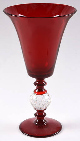 B1083 Ruby 12" Flower Vase by Pairpoint-Gunderson Crystal