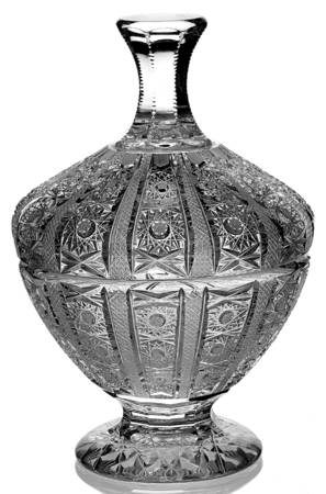Queen Lace (Round Bowl Shape) Tall Footed Candy Box with Lid