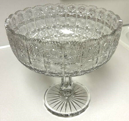 Queen Lace (Round Bowl Shape) Round Compote (Height X Width)