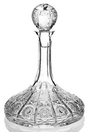 Queen Lace (Round Bowl Shape) Ships Decanter & Stopper