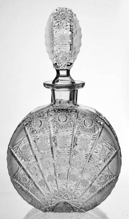 Queen Lace (Round Bowl Shape) Disk Shape Decanter & Stopper