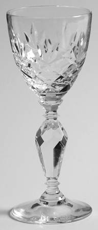 Diamond and Fan Wine Glass