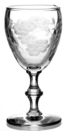 Peach Bloom Wine Glass