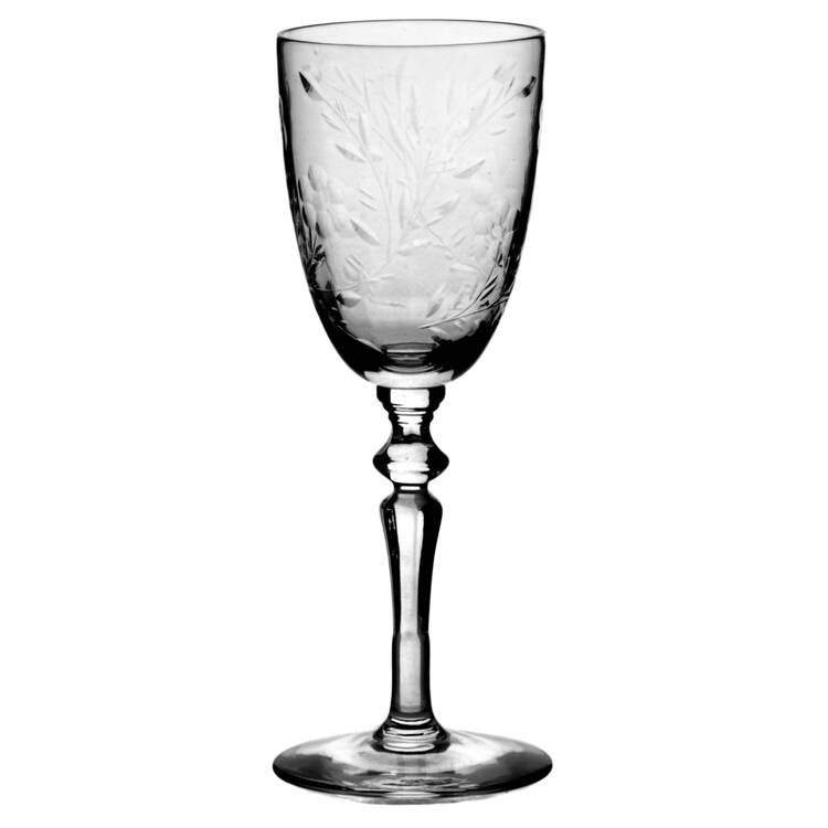 Wild Rose Wine Glass
