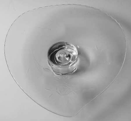 Rhodora Rose Footed Plate