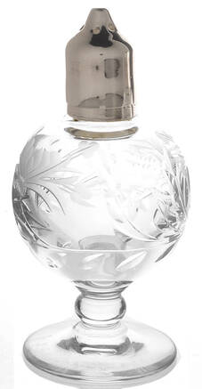 Honeysuckle Footed Salt Shaker with Metal Lid