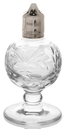 Honeysuckle Footed Pepper Shaker with Metal Lid