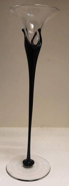 Black Crown 12" Tall Single Light Candlestick