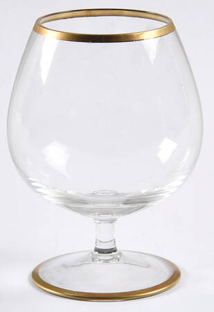 Gold Band Brandy Glass