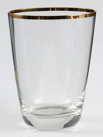 Gold Band Flat Tumbler