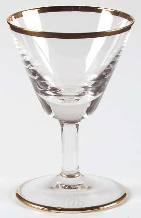 Gold Band Cordial Glass