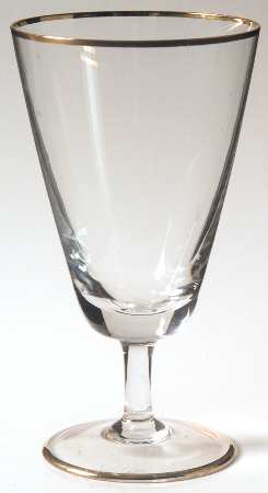 Gold Band Water Goblet