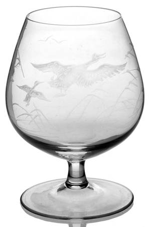Hunt Motif Small Brandy Glass
