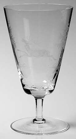 Hunt Motif Water Goblet