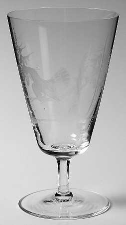 Hunt Motif Water Goblet