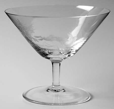 Hunt Motif Champagne/Tall Sherbet