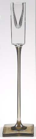 Linear Smoke 9" Single Light Candlestick