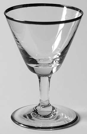 Platinum Band Cordial Glass