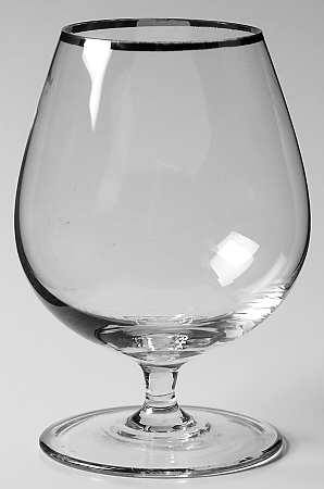 Platinum Band Brandy Glass