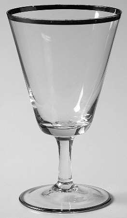 Platinum Band Wine Glass
