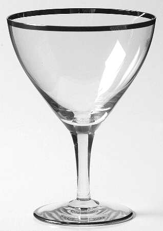 Platinum Band Wine Glass
