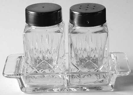 Opera Salt & Pepper Set and Tray with Metal Lids