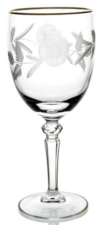 Country Rose Gold Wine Glass