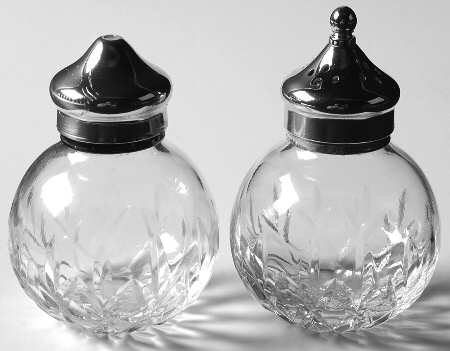 Hampstead Salt and Pepper Shakers with Metal Lids