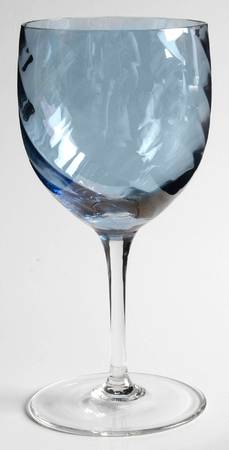 Blue Swirl Wine Glass