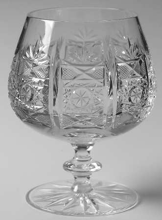 San Michele Cut (V Notch Stem) Brandy Glass