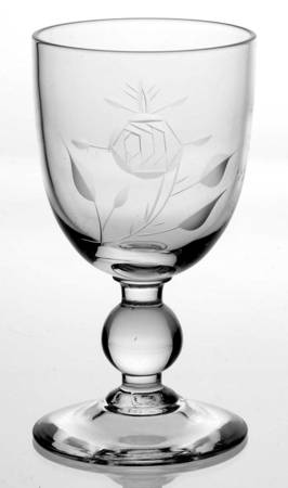 Sweetheart Rose Wine Glass
