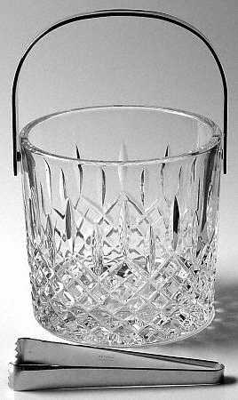 Hamilton (Cut) Ice Bucket with Detachable Handle and Tongs