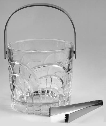 Maestro Ice Bucket with Detachable Handle and Tongs by Rogaska
