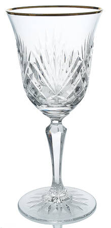 Richmond (Gold Trim, Multisided Stem) Wine Glass
