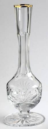 Richmond (Gold Trim, Multisided Stem) Bud Vase