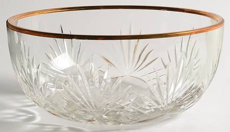 Richmond (Gold Trim, Multisided Stem) 8" Round Bowl