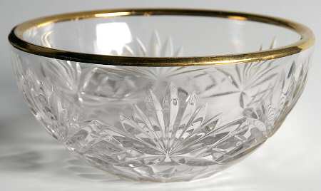 Richmond (Gold Trim, Multisided Stem) 5" Round Bowl