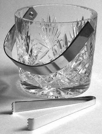 Richmond (No Trim, Notched and Multisided Stem) Ice Bucket with Detachable Handle and Tongs