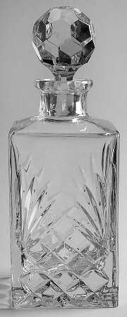 Richmond (No Trim, Notched and Multisided Stem) Square Decanter with Stopper