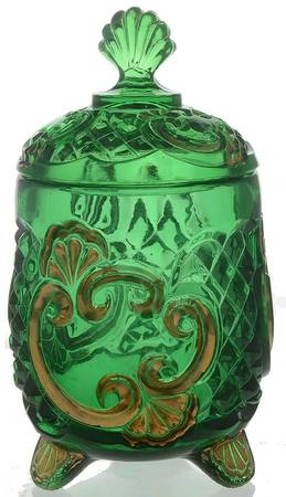Croesus Green (Emerald) Mini Sugar with Lid