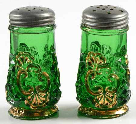 Croesus Green (Emerald) Shaker Set w/Metal Lids