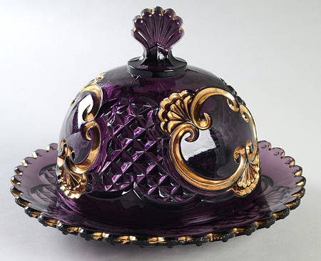 Croesus Amethyst Round Covered Butter
