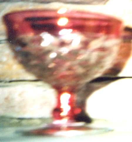 No 12 Cranberry Flashed Low Sherbet
