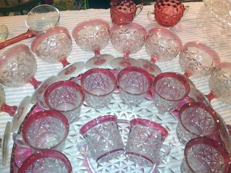 No 12 Cranberry Flashed Punch Cup